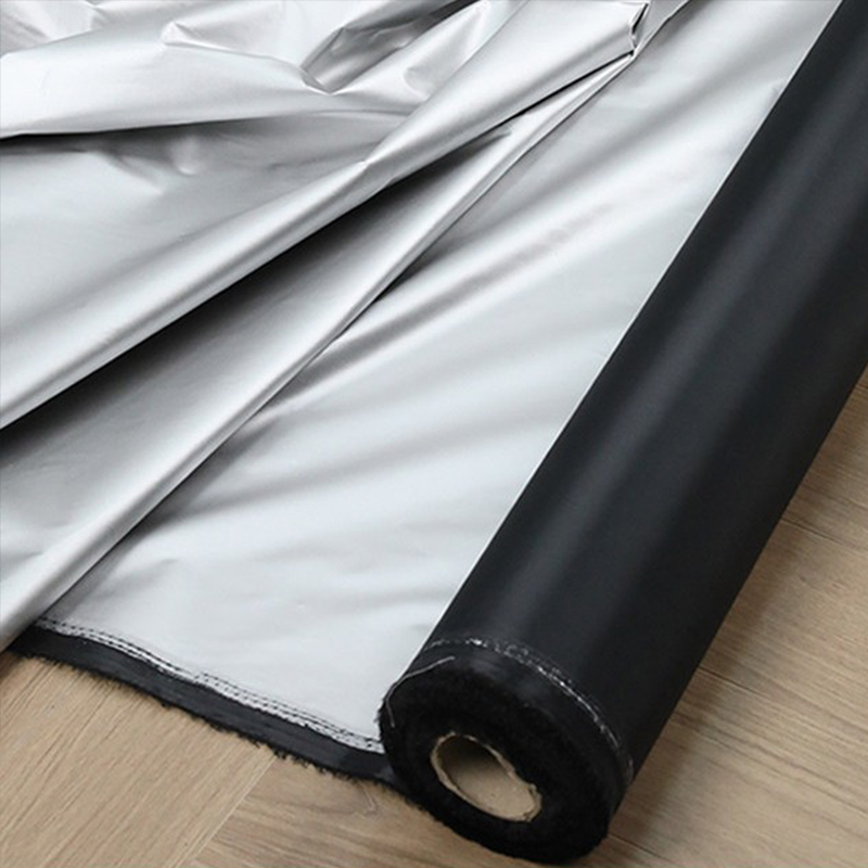 Curtain Curtain - 1m Czarna, posrebrzana tkanina zaciemniająca, termoizolacyjna,