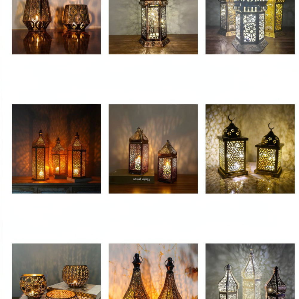 Candle Holder Decor - Rustykalna marokańska żyrandol na świecę z