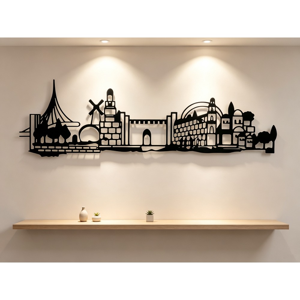 Wall Art - CIFBUY Metalowa Dekoracja Ścienna - Panorama