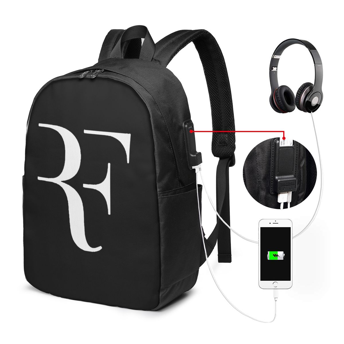 Wall Sticker - Plecak Roger Federer, torba podróżna na