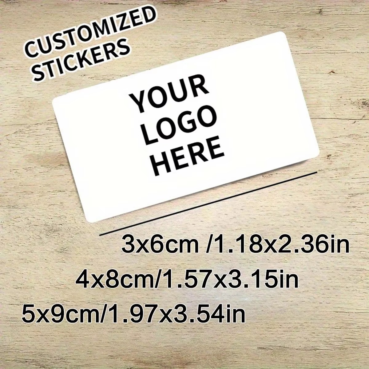 Wall Sticker - Niestandardowe naklejki prostokątne – Personalizowane logo